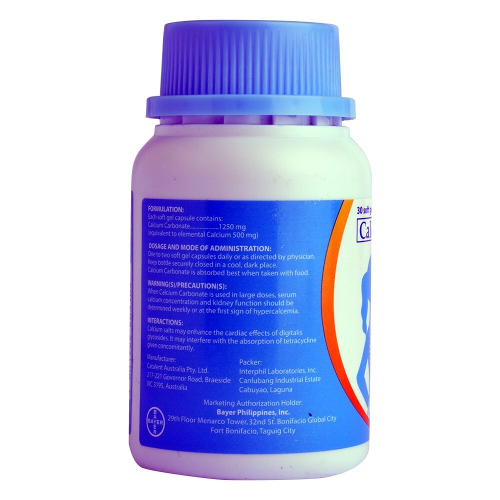 Calcium Carbonate 500mg 30 Capsules