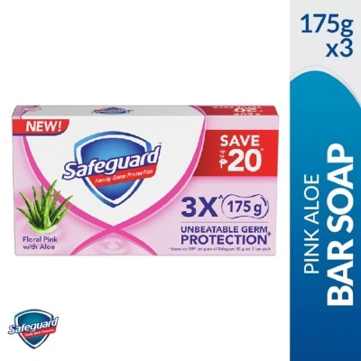 SAFEGUARD Floral Pink with Aloe Bar Soap 175g Value Pack