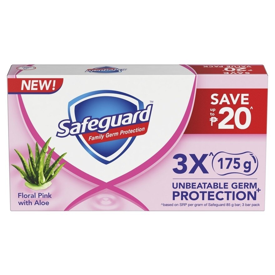 Floral Pink with Aloe Bar Soap 175g Value Pack