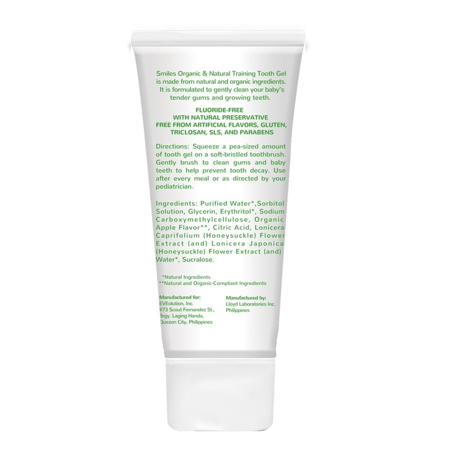 SMILES BABY Organic & Natural Tooth Gel 3-24 Months Clear Gel 50ml