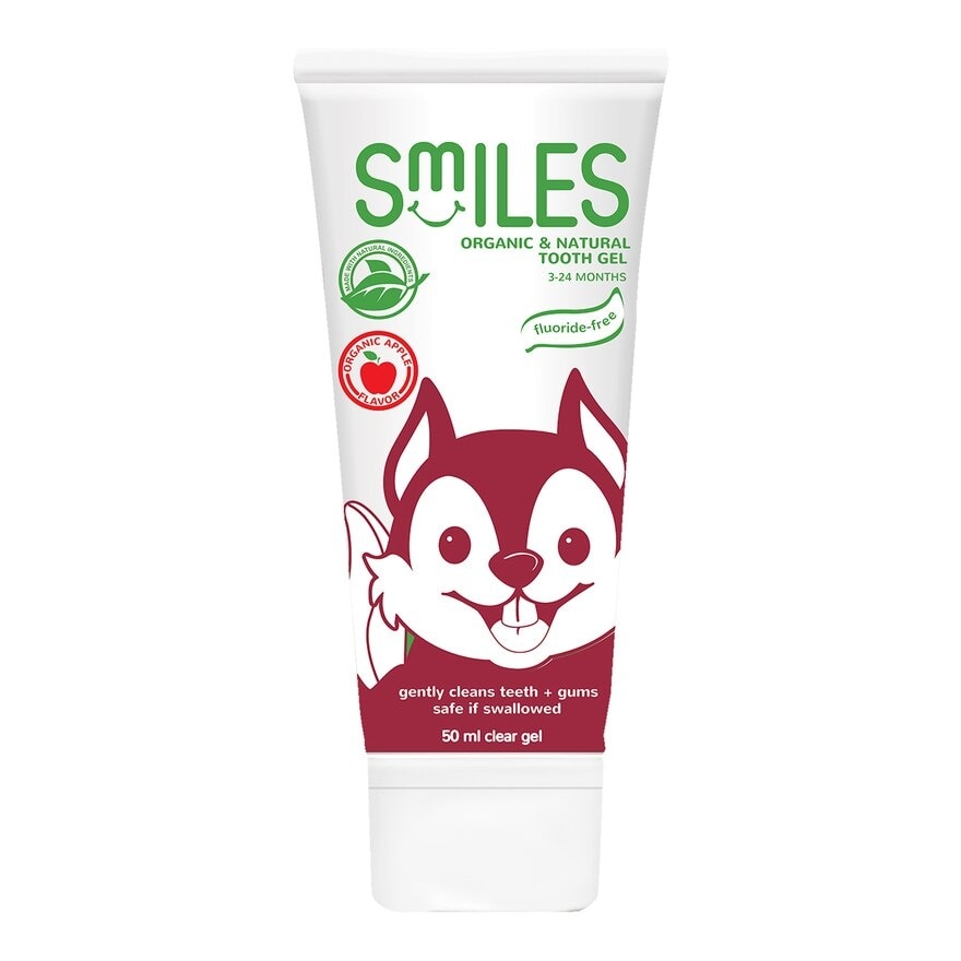 SMILES BABY Organic & Natural Tooth Gel 3-24 Months Clear Gel 50ml