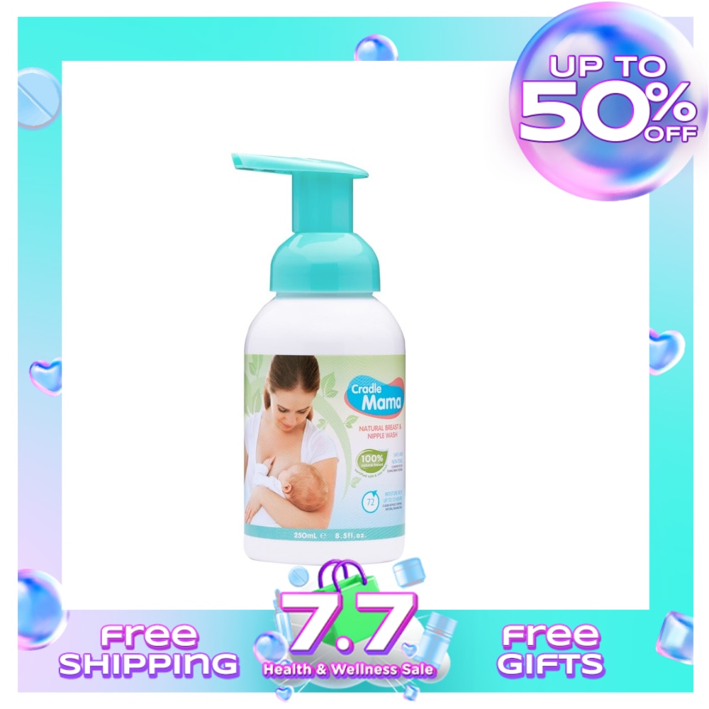 CRADLE Mama Natural Breast & Nipple Wash 250ml Foam Pump
