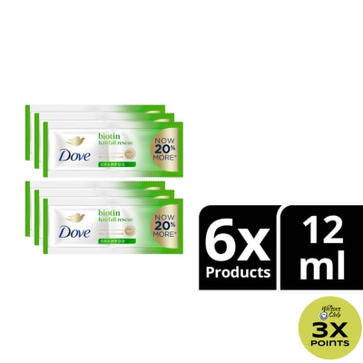 DOVE DOVE Biotin Hairfall Rescue Shampoo 12mL 6s