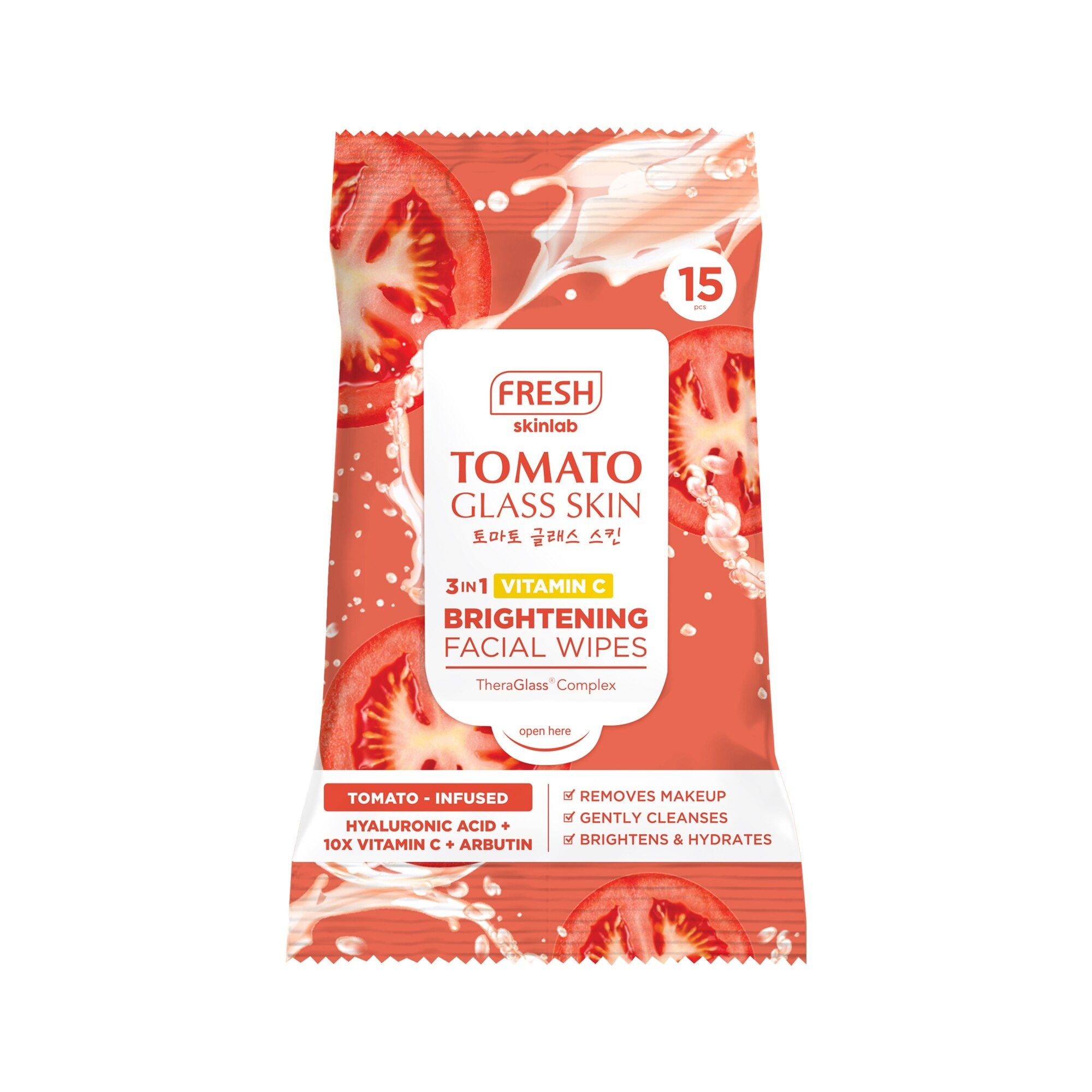 Tomato Glass Skin  Make Up Wipes Remover