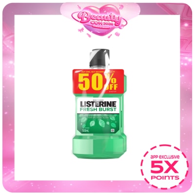 LISTERINE - Mouthwash Fresh Brust 500ml Buy 1 Get 2nd Bottle at 50% OFF