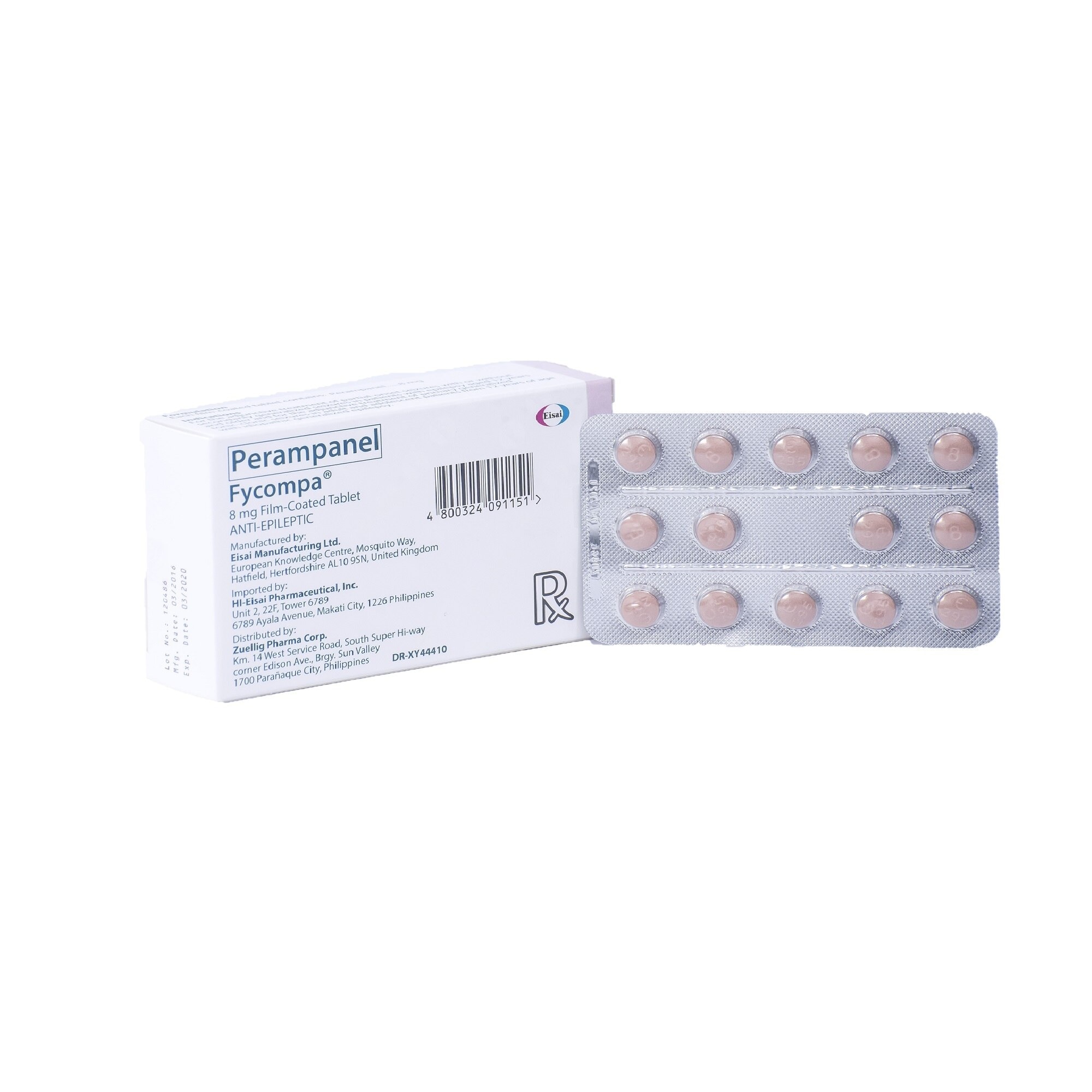 Perampanel 8Mg 1 Film-Coated Tablet [PRESCRIPTION REQUIRED]