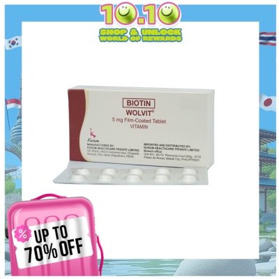 WOLVIT Biotin 5mg 1 Film-Coated Tablet