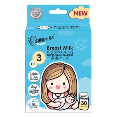 SUNMUM Breastmilk Storage Bags 3oz 30pcs