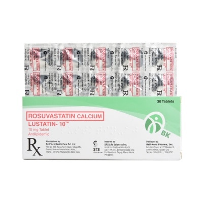 LUSTATIN Rosuvastatin Calcium 10Mg 1 Tablet [PRESCRIPTION REQUIRED]