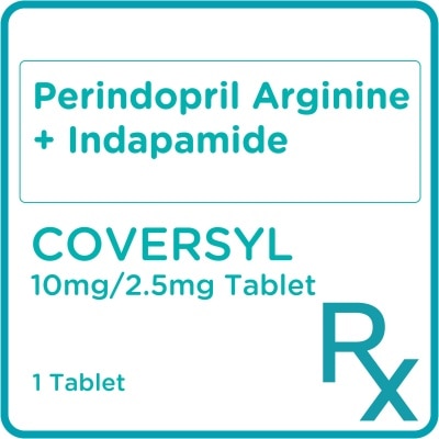 COVERSYL COVERSYL Perindopril Arginine + Indapamide 10mg/2.5mg Sold Per Piece [Prescription Required]