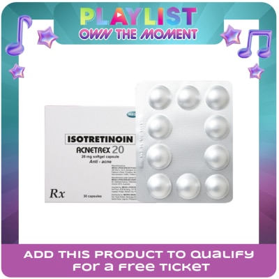 ACNETREX - ACNETREX 20  Isotretinoin 20mg Sold Per Piece [PRESCRIPTION REQUIRED]
