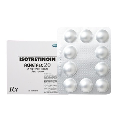 ACNETREX ACNETREX 20  Isotretinoin 20mg Sold Per Piece [PRESCRIPTION REQUIRED]