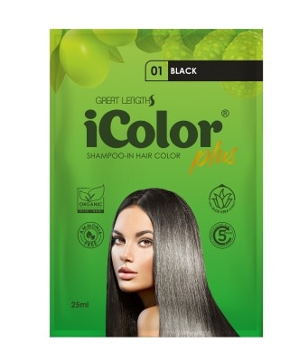 ICOLOR Organic Hair Dye Shampoo 25ml Black