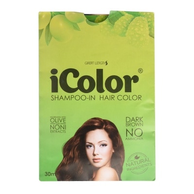 ICOLOR Hair Dye Shampoo - Dark Brown 30ml