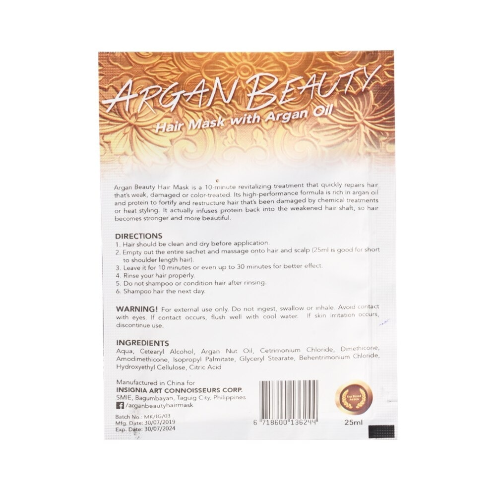 Hair Mask with Argan Oil 25ml