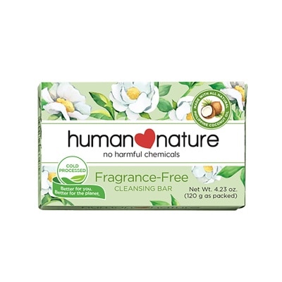 HUMAN NATURE Fragrance-Free Gentle Cleansing Bar Soap 120g