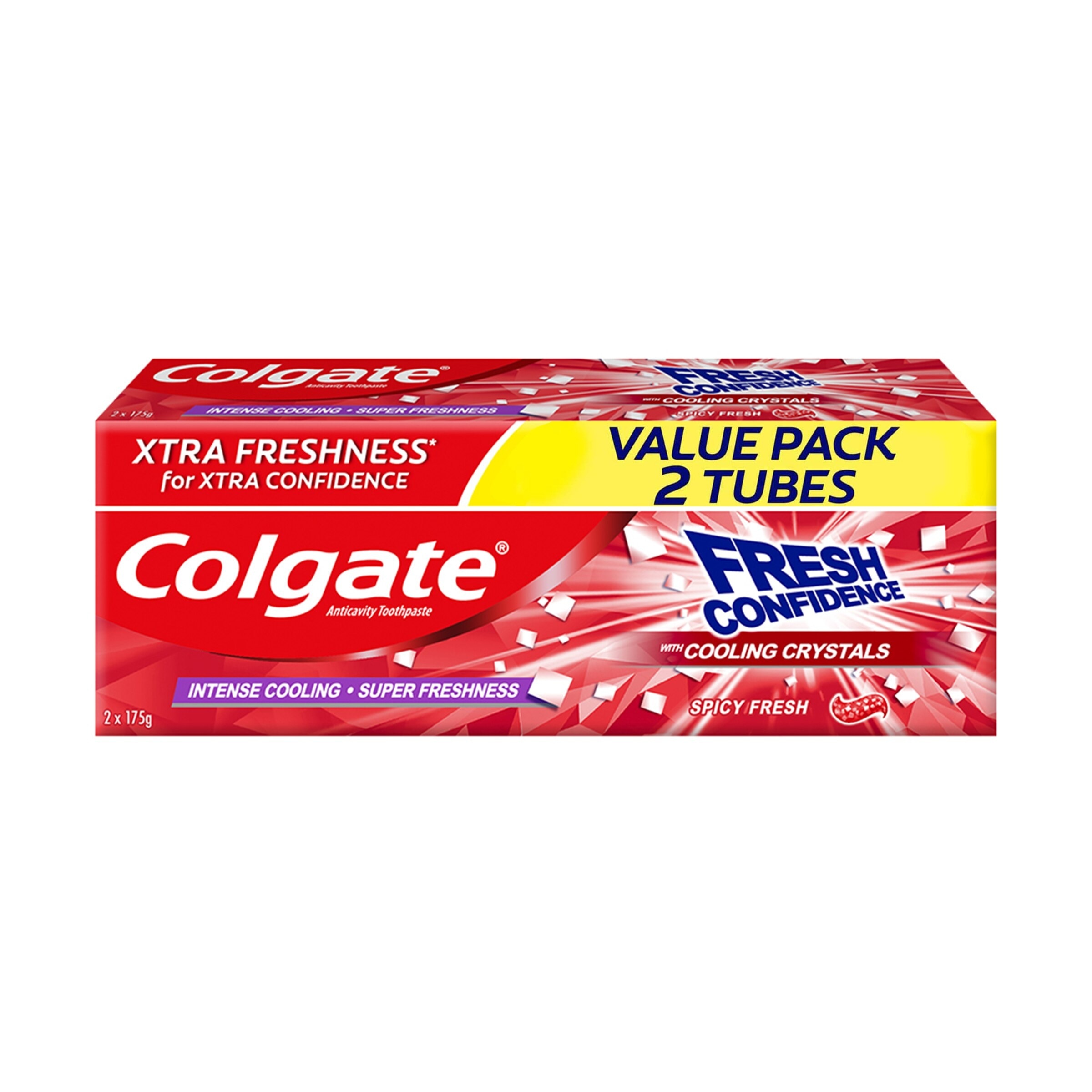 Fresh Confidence Spicy Fresh Toothpaste for Fresh Breath 175g Twin Pack