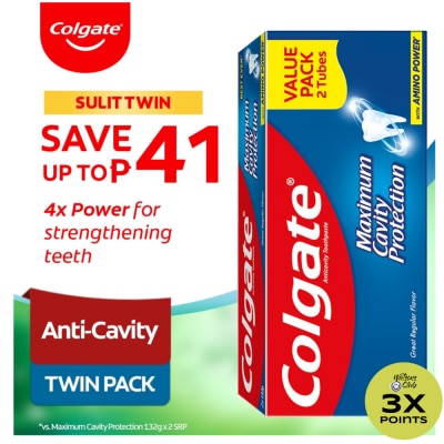 COLGATE Great Regular Flavor Anti-Cavity Toothpaste 132g Twin Pack