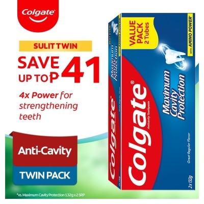 COLGATE Great Regular Flavor Anti-Cavity Toothpaste 132g Twin Pack