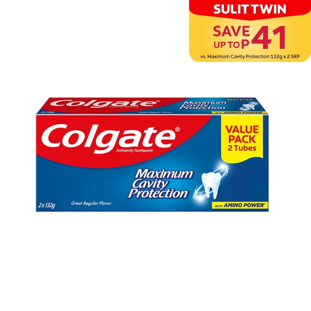 Great Regular Flavor Anti-Cavity Toothpaste 132g Twin Pack