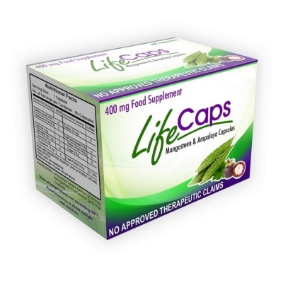 LIFECAPS Mangosteen and Ampalaya 400mg Food Supplement 1 Capsule