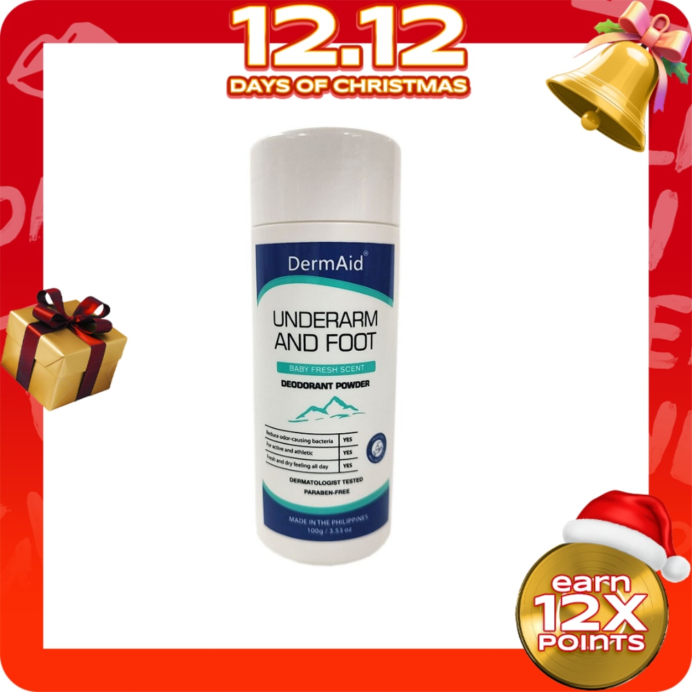 DERMAID Underarm and Foot Baby Fresh Scent Deodorant Powder 100g