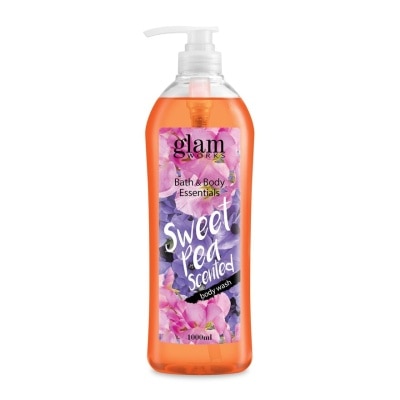 GLAMWORKS Bath and Body Essentials Sweet Pea Scented Body Wash 1L