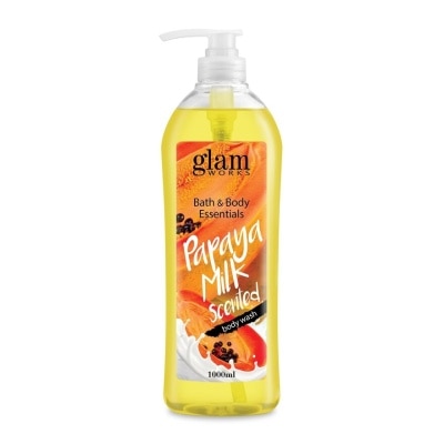 GLAMWORKS Bath and Body Essentials Papaya Milk Scented Body Wash 1L