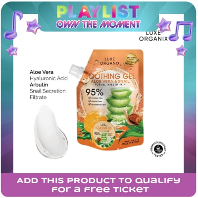 LUXE ORGANIX - Luxe Organix Snail & Aloe Soothing Gel 95% 100ml Sachet