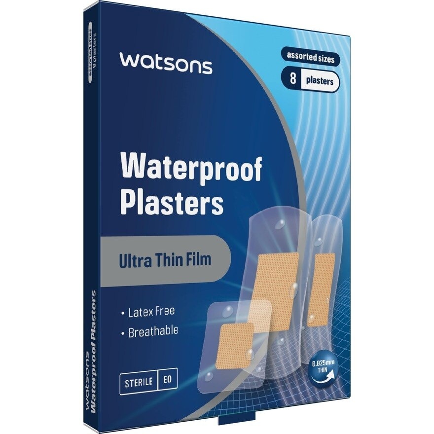 Waterproof Plasters Assorted Size 8s