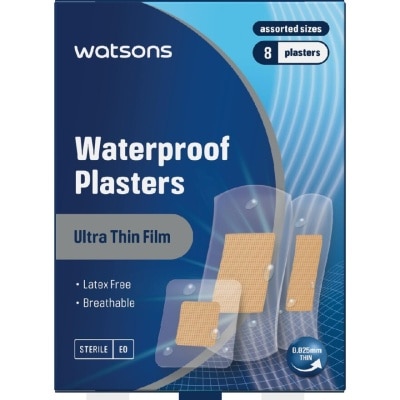 WATSONS Waterproof Plasters Assorted Size 8s