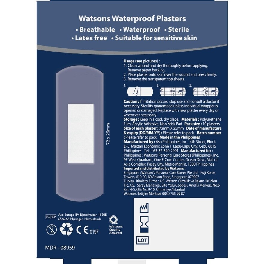 Waterproof Plasters 10s