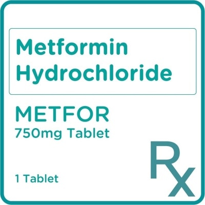 METFOR Metformin Hydrochloride 750mg 1 Tablet [Prescription Required]