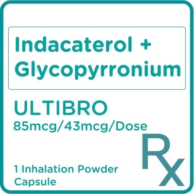 ULTIBRO Indacaterol Glycopyrronium 110mcg/50mcg 1 Inhalation Powder Capsule [Prescription Required]