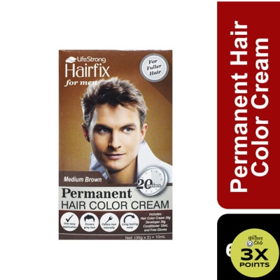 HAIRFIX Medium Brown Hair Color Cream for Men 60ml