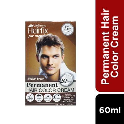 HAIRFIX Medium Brown Hair Color Cream for Men 60ml