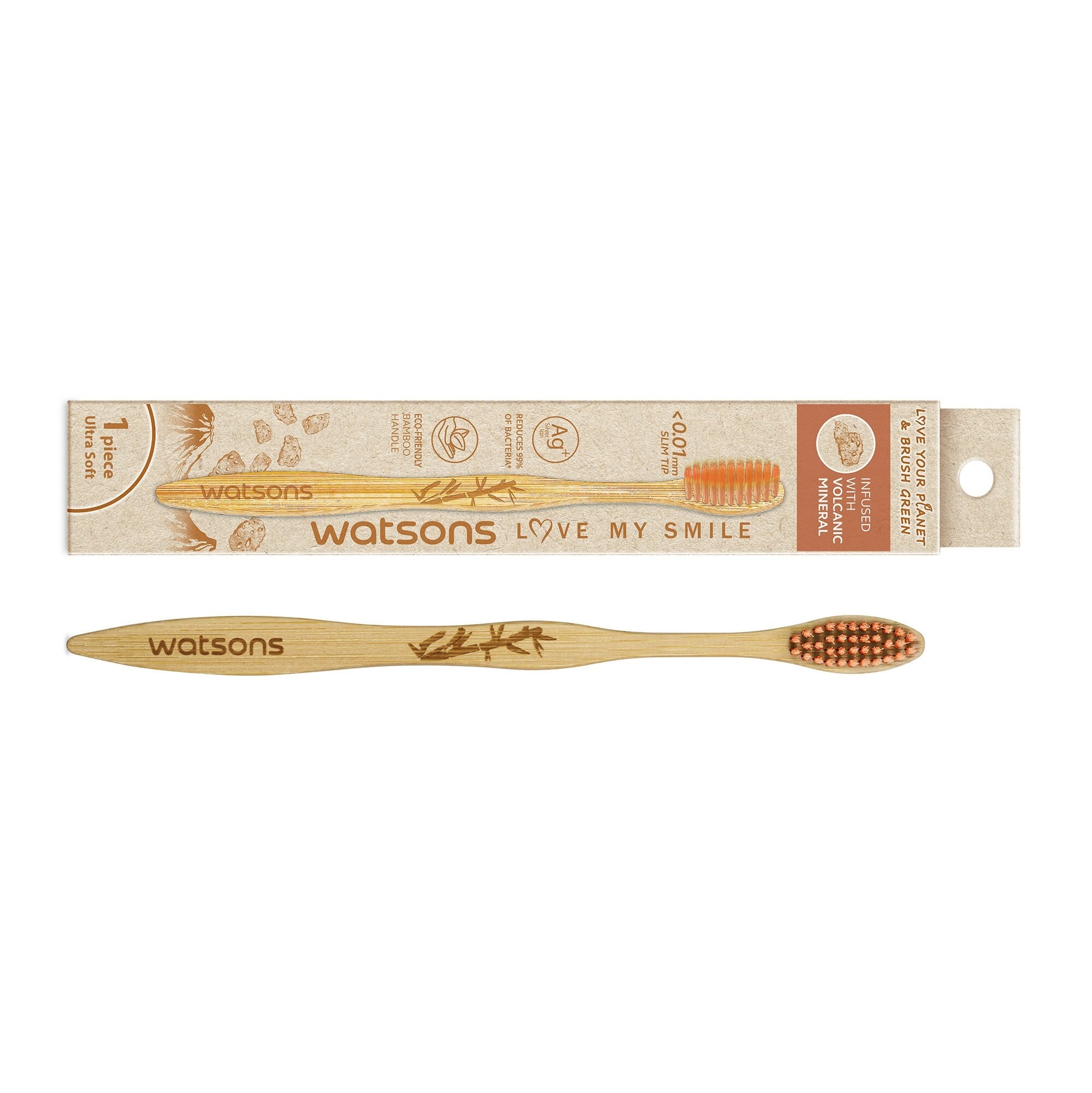 Vulcanic Mineral Bamboo Ultra Soft Toothbrush 1pc
