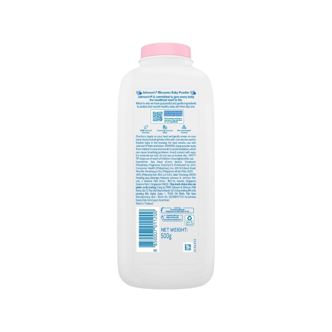 Johnson's Blossoms Baby Powder 500g - Baby Essentials, Baby Care