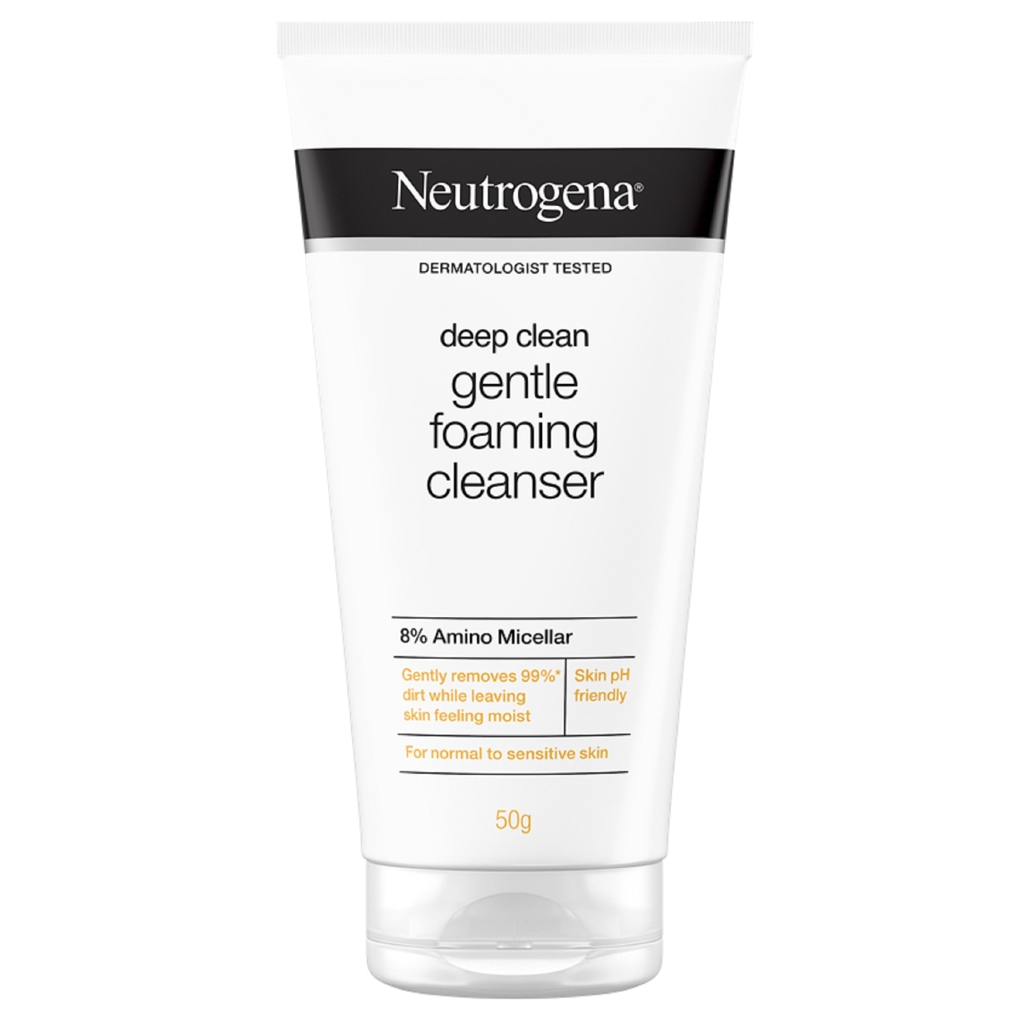 Neutrogena Deep Clean Gentle Foaming Cleanser 50g - Moisturizing Facial Wash for Combination Skin