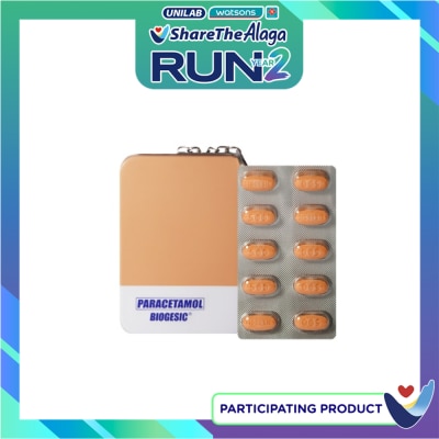 BIOGESIC BIOGESIC Paracetamol 500mg 20 Tablets in Tin Can image