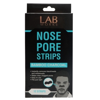 LABWORKS Bamboo Charcoal Nose Pore Strips 12pcs