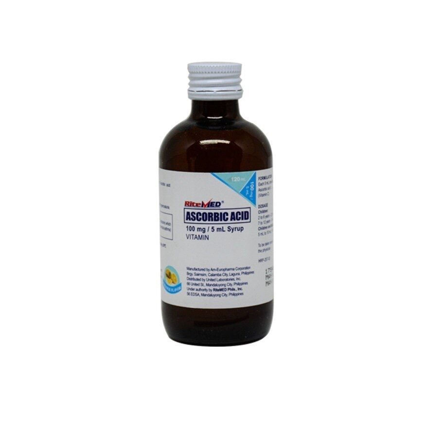 Ascorbic acid 100mg/5mL Syrup x120ml