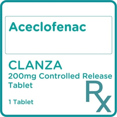 CLANZA Aceclofenac 200 mg 1 Controlled Release Tablet [PRESCRIPTION REQUIRED]