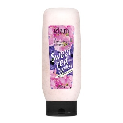 GLAMWORKS Bath & Body Essentials Sweet Pea Scented Cream Body Scrub 400g