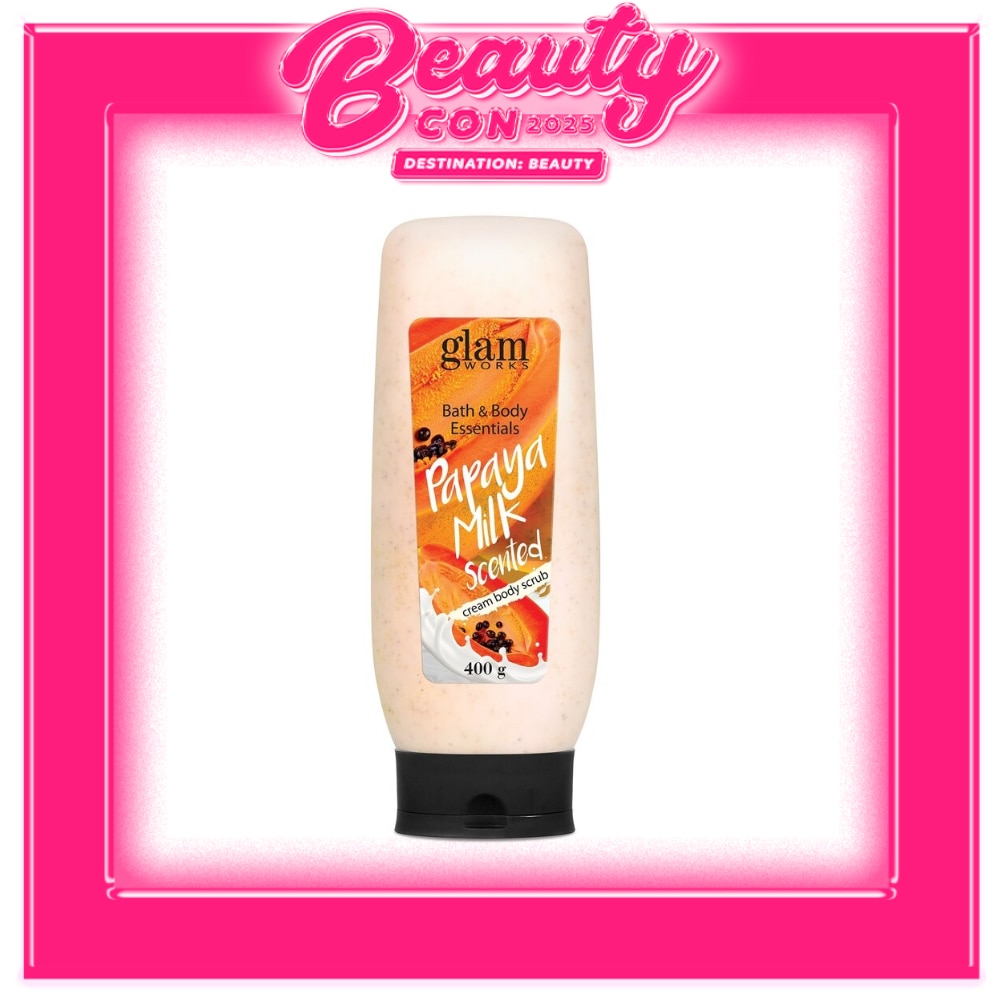 Bath & Body Essentials Papaya Milk Scented Cream Body Scrub 400g