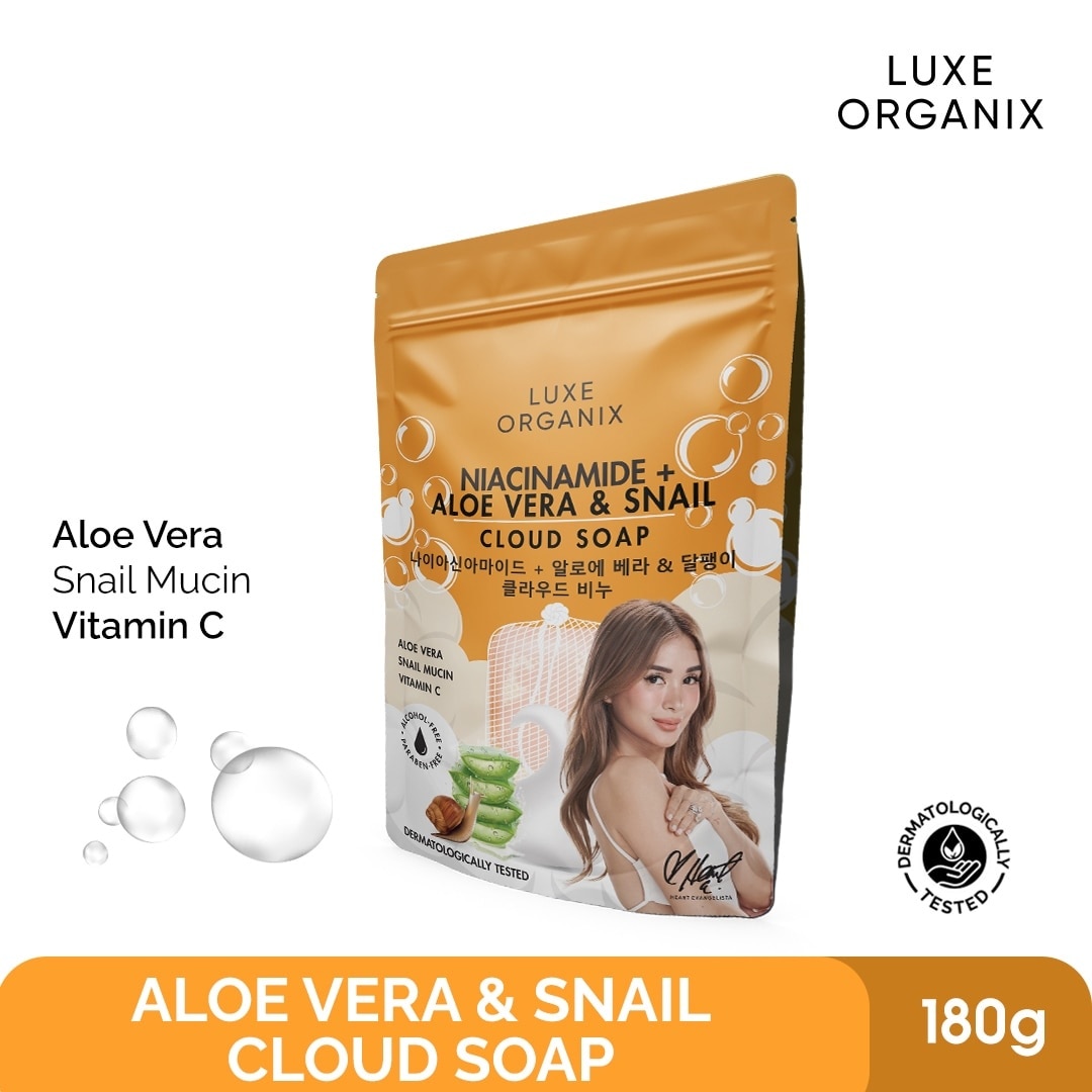 Luxe Organix Aloe Vera & Snail Moisturizing Cloud Soap 180g