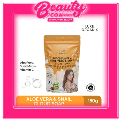 LUXE ORGANIX Luxe Organix Aloe Vera & Snail Moisturizing Cloud Soap 180g