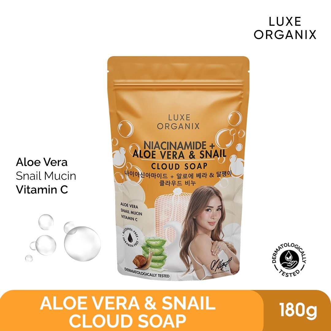 Luxe Organix Aloe Vera & Snail Moisturizing Cloud Soap 180g