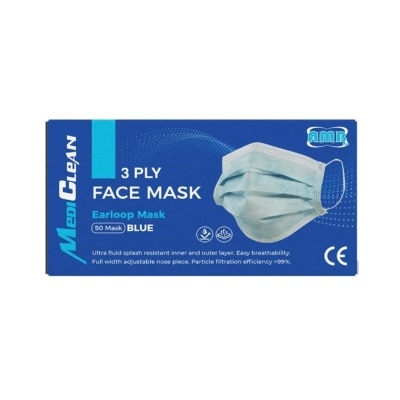 MEDI CLEAN Medi Clean Earloop Face Mask Blue Sold Per Piece