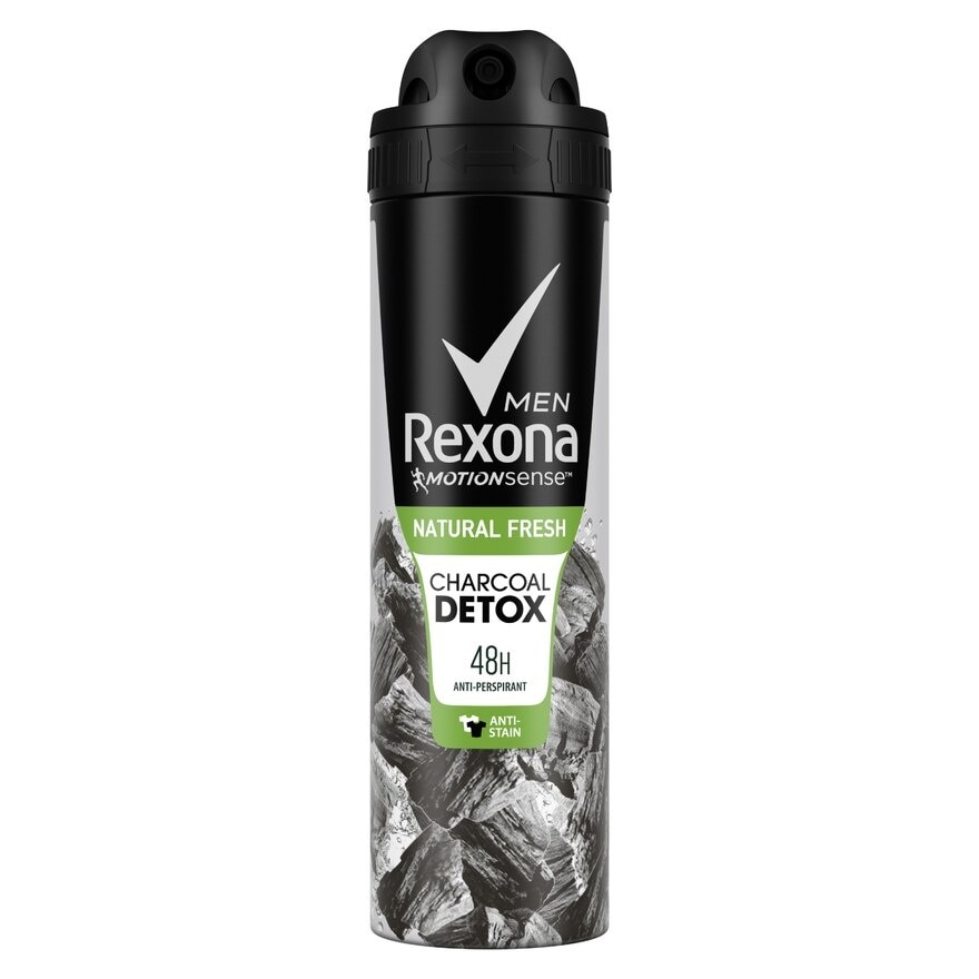 REXONA Men Deodorant Spray Natural Fresh Charcoal Detox 135ml